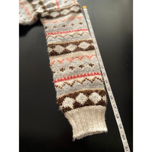 AMERICAN EAGLE Outfitters Cream/Brown Buttoned Crop Knit Sweater sz XS - Picture 11 of 11